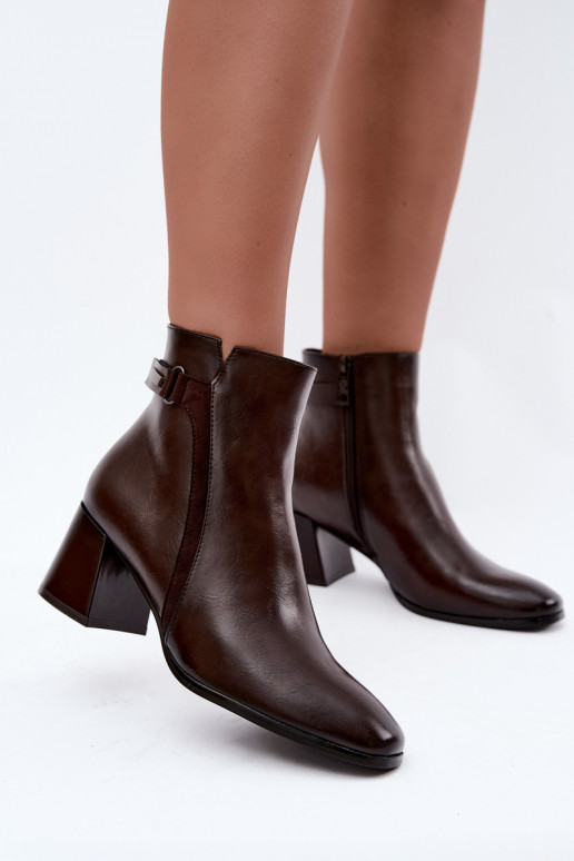 Bottines isolées avec talons Vinceza 58660 chocolat