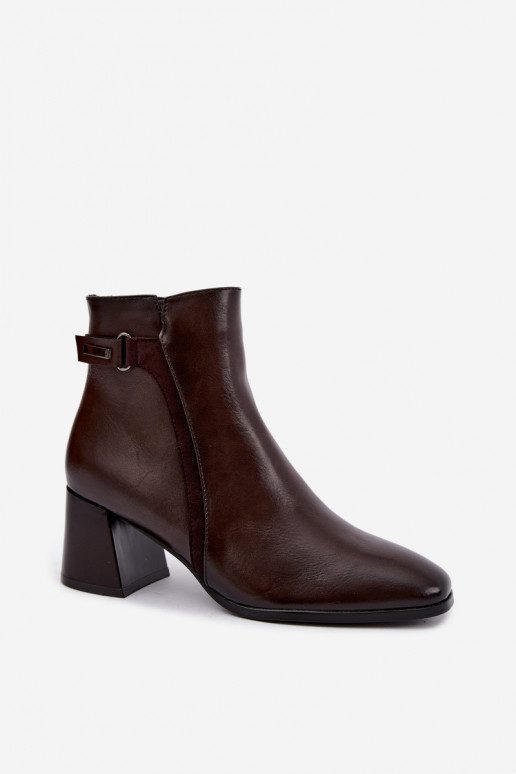 Bottines isolées avec talons Vinceza 58660 chocolat