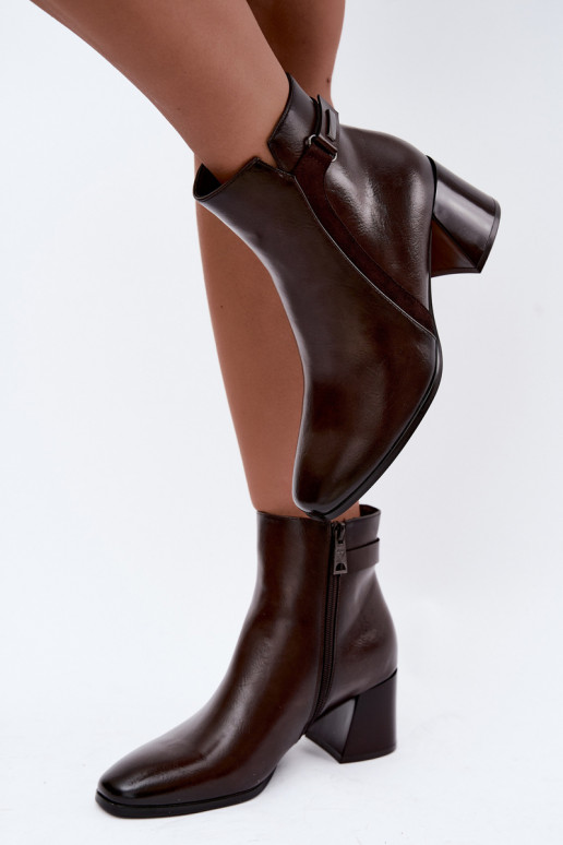 Bottines isolées avec talons Vinceza 58660 chocolat