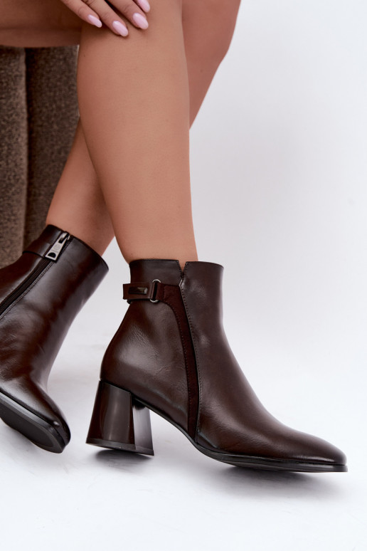 Bottines isolées avec talons Vinceza 58660 chocolat