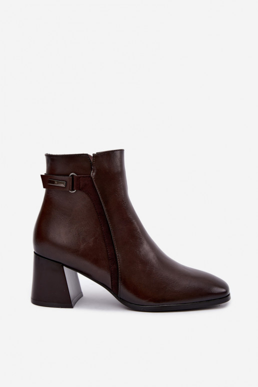 Bottines isolées avec talons Vinceza 58660 chocolat