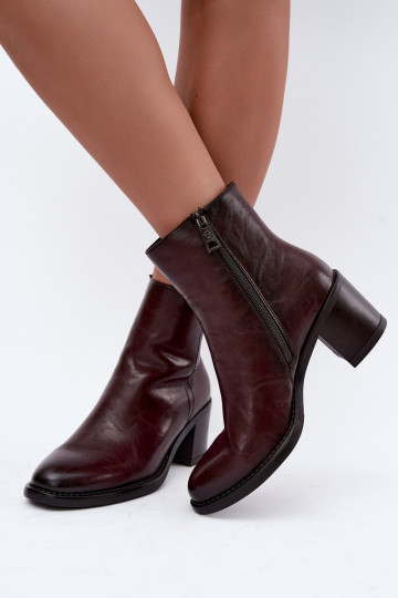Bottines isolées à talons Vinceza 58655 bordeaux 2