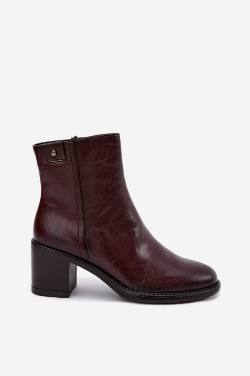 Bottines isolées à talons Vinceza 58655 bordeaux