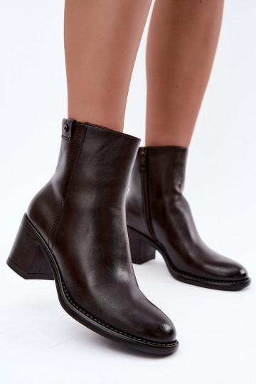 Bottines isolées à talons Vinceza 58655 chocolat 2