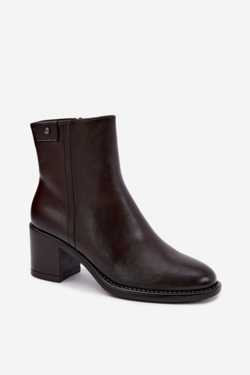 Bottines isolées à talons Vinceza 58655 chocolat