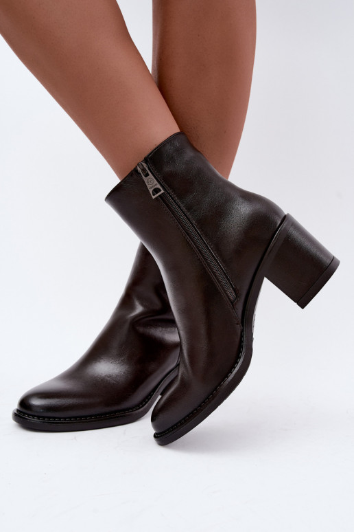 Bottines isolées à talons Vinceza 58655 chocolat