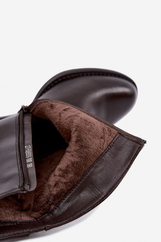 Bottines isolées à talons Vinceza 58655 chocolat
