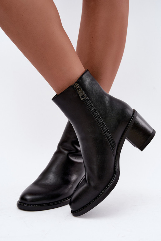 Bottines isolées à talons Vinceza 58655 noir
