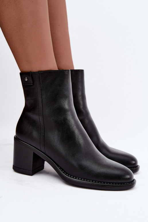 Bottines isolées à talons Vinceza 58655 noir