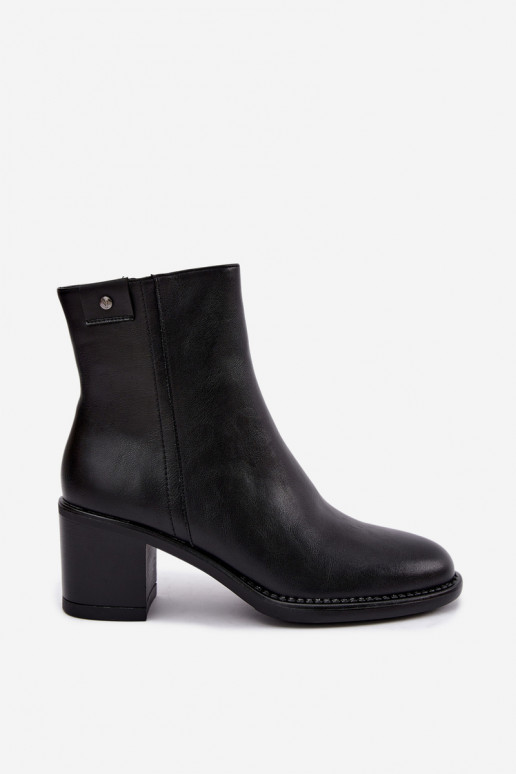 Bottines isolées à talons Vinceza 58655 noir