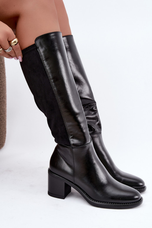 Bottes longues isolées avec talons Vinceza 58652 noir