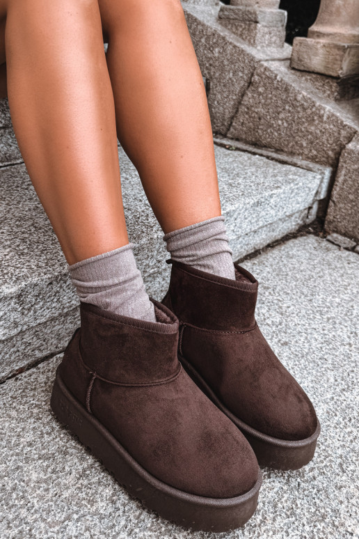 Bottes de neige avec plateforme Big Star UU274223 en chocolat