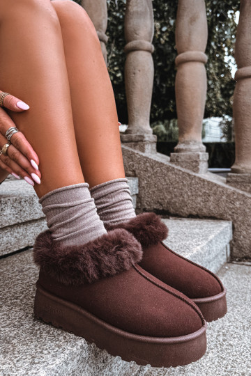 Bottes de neige avec plateforme et fourrure Big Star UU274203 en chocolat 2