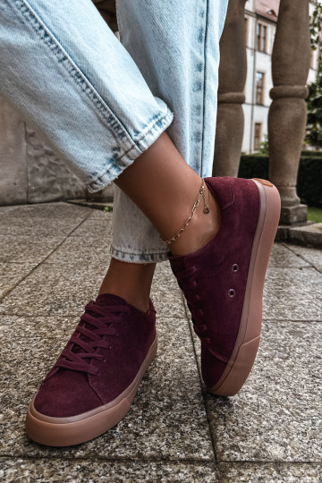 Baskets pour femmes Big Star UU274242 en bordeaux 2