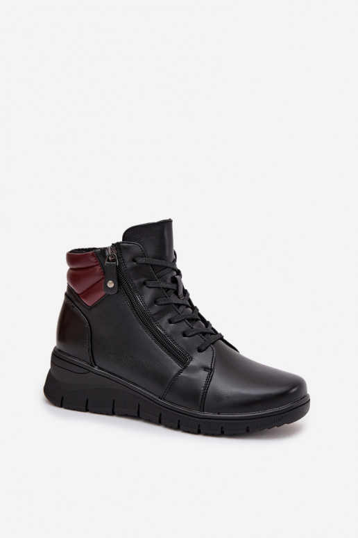 Bottines isolées pour femmes avec plateforme Vinceza 39963 noires