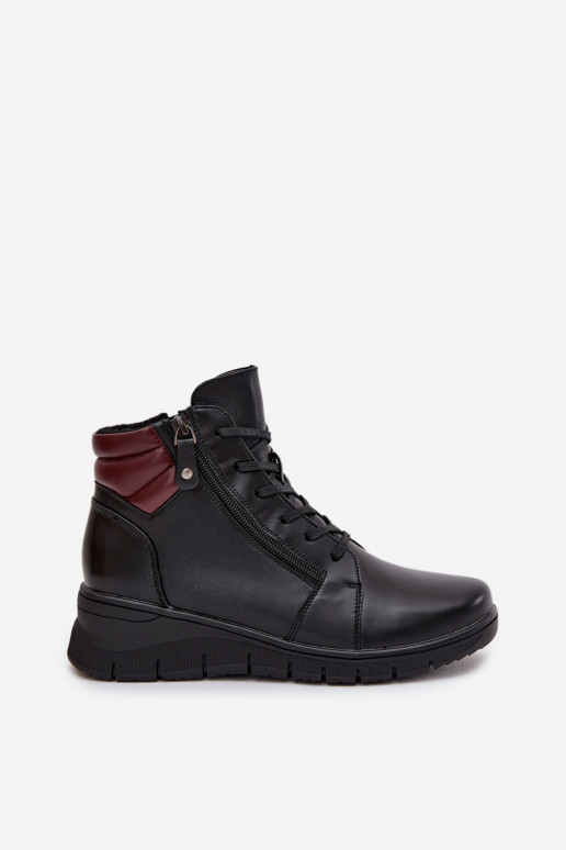 Bottines isolées pour femmes avec plateforme Vinceza 39963 noires