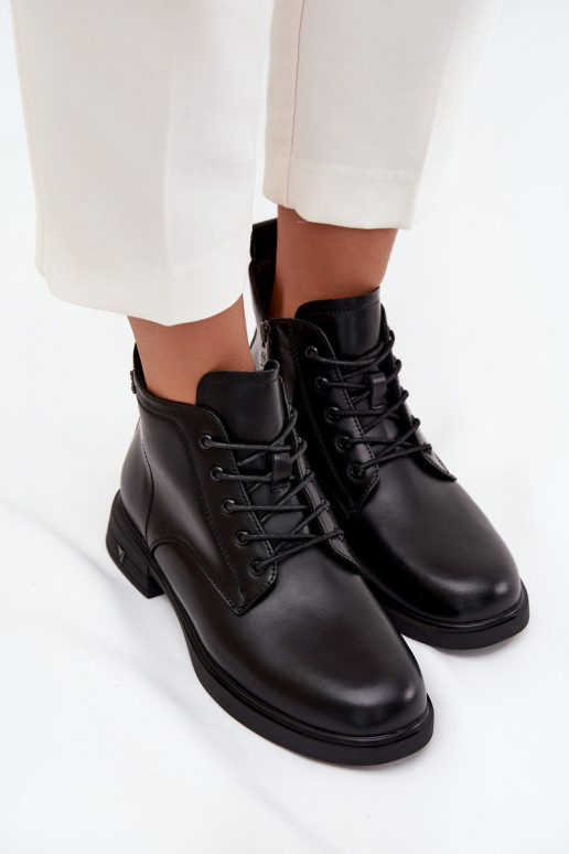 Bottines isolées pour femmes à petit talon Vinceza 39953 noires