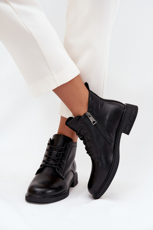 Bottines isolées pour femmes à petit talon Vinceza 39953 noires