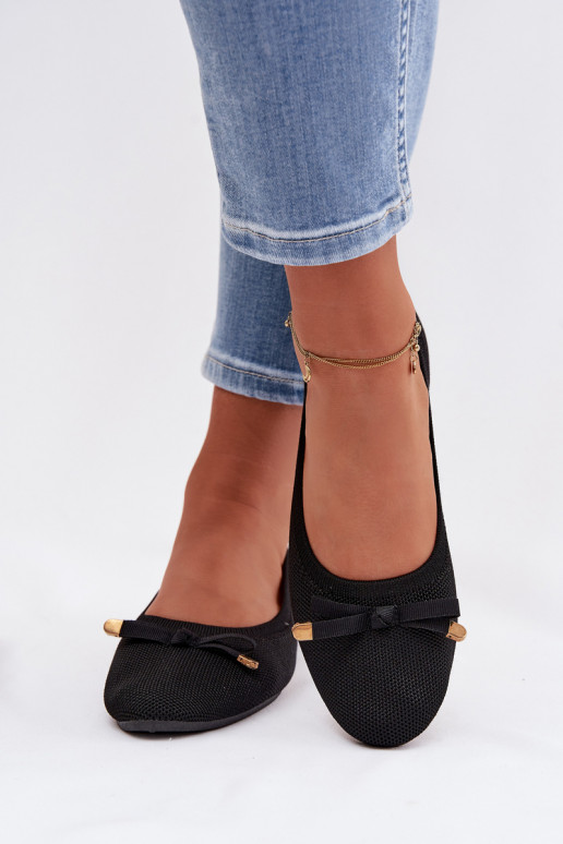 Ballerines noires avec nœuds Amelivra