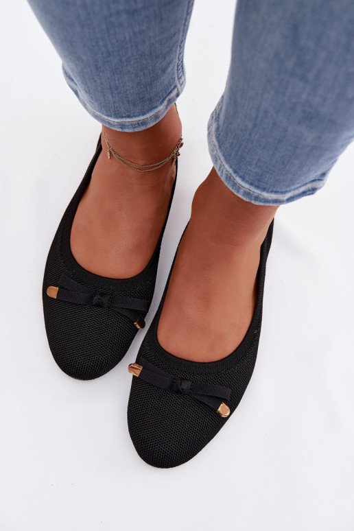Ballerines noires avec nœuds Amelivra