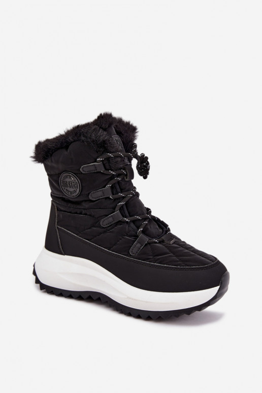 Bottes de neige pour femmes avec plateforme et fourrure noire Big Star