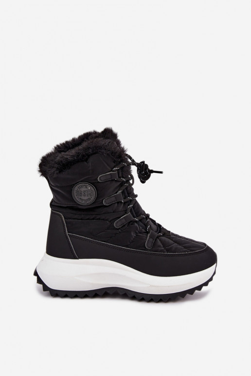 Bottes de neige pour femmes avec plateforme et fourrure noire Big Star