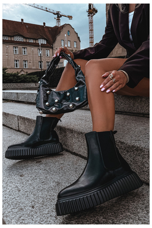 Bottines pour femmes élégantes avec plateforme noire Big Star
