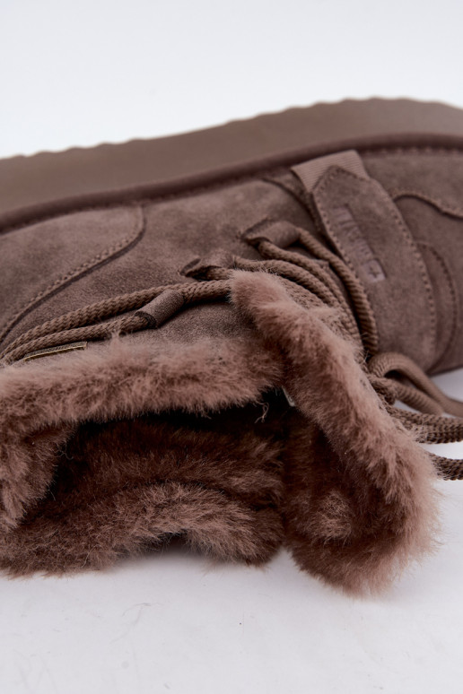 Bottes de neige en daim pour femmes marron Big Star