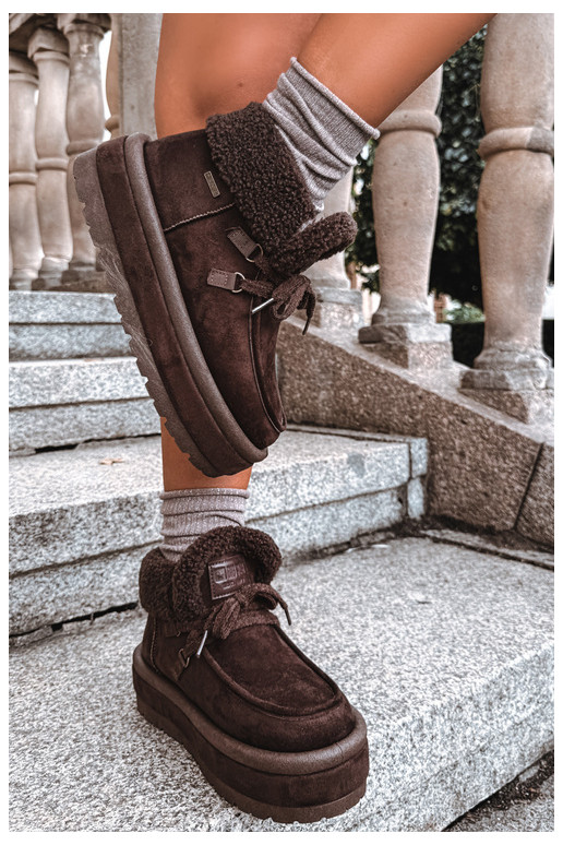 bottes de neige avec plateforme et isolation Big Star UU274214 couleur chocolat