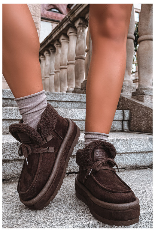 bottes de neige avec plateforme et isolation Big Star UU274214 couleur chocolat