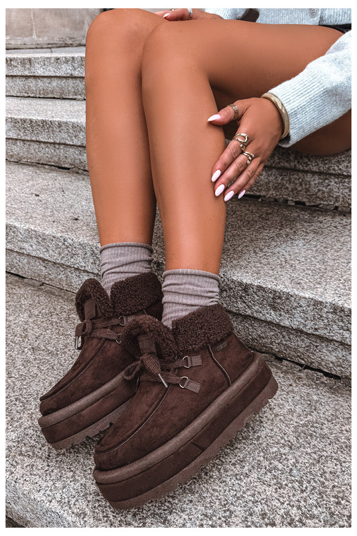 bottes de neige avec plateforme et isolation Big Star UU274214 couleur chocolat