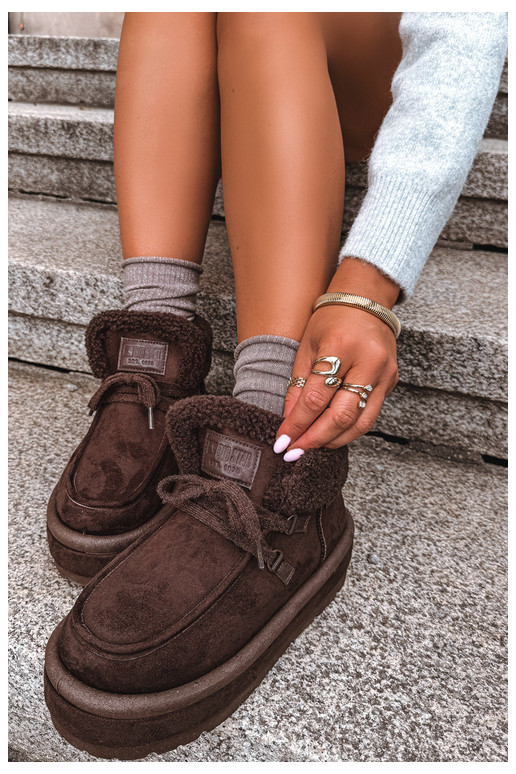bottes de neige avec plateforme et isolation Big Star UU274214 couleur chocolat