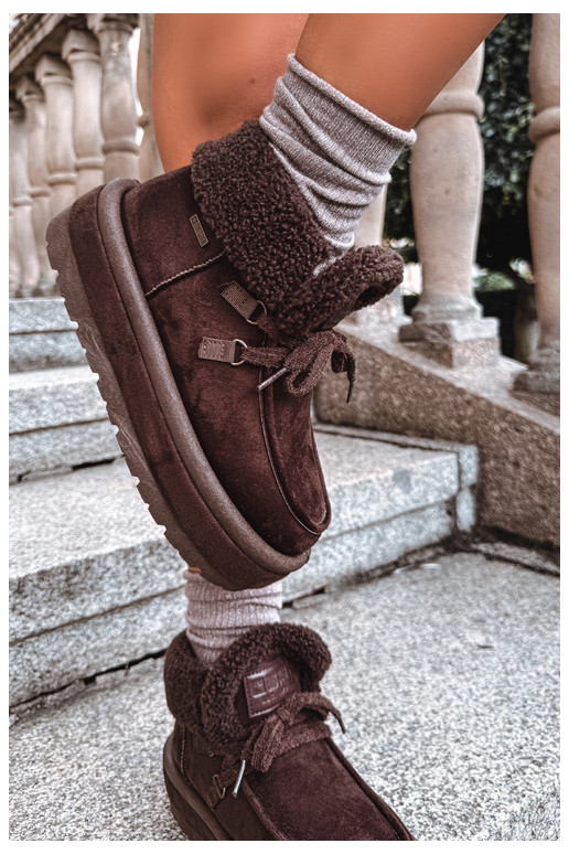 bottes de neige avec plateforme et isolation Big Star UU274214 couleur chocolat