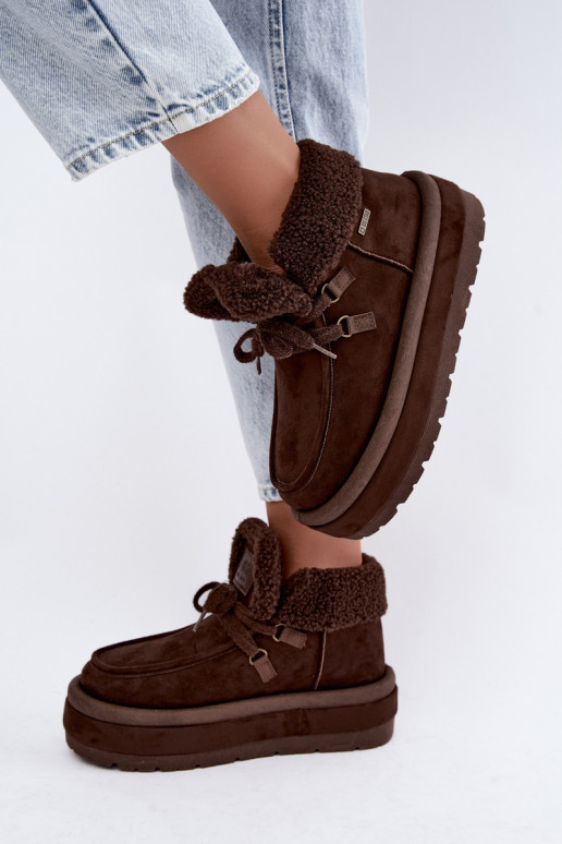 bottes de neige avec plateforme et isolation Big Star UU274214 couleur chocolat