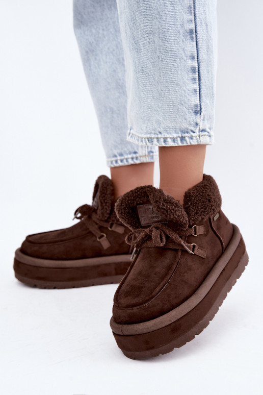 bottes de neige avec plateforme et isolation Big Star UU274214 couleur chocolat
