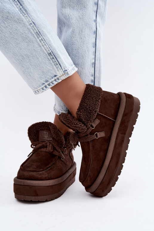 bottes de neige avec plateforme et isolation Big Star UU274214 couleur chocolat