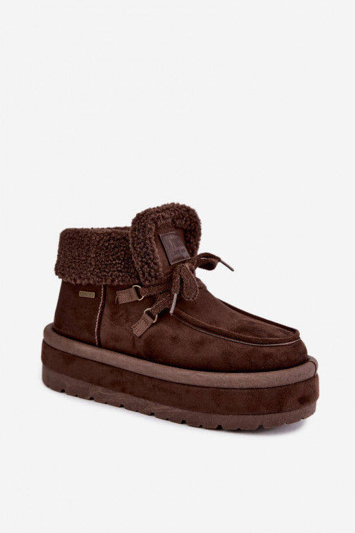 bottes de neige avec plateforme et isolation Big Star UU274214 couleur chocolat