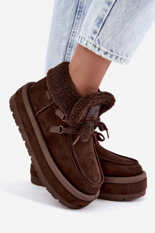 bottes de neige avec plateforme et isolation Big Star UU274214 couleur chocolat