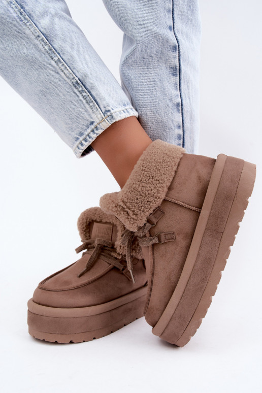 bottes de neige avec plateforme et isolation Big Star UU274215 couleur sable