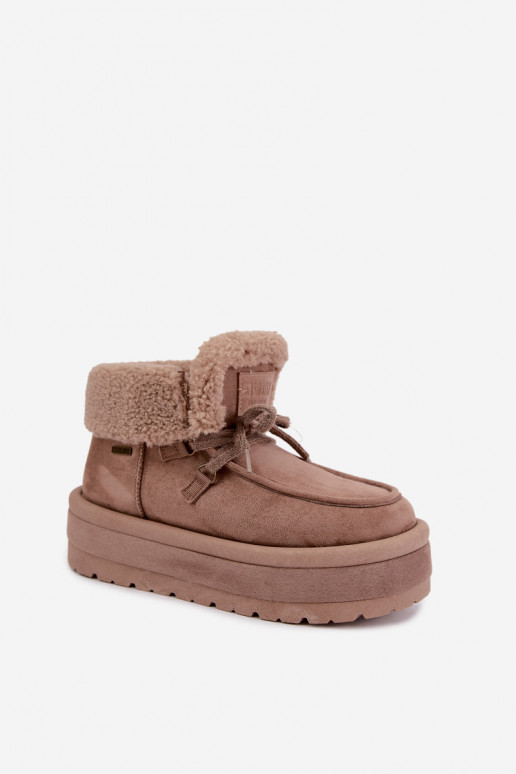 bottes de neige avec plateforme et isolation Big Star UU274215 couleur sable