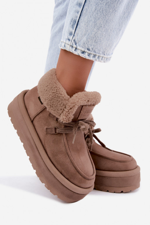 bottes de neige avec plateforme et isolation Big Star UU274215 couleur sable