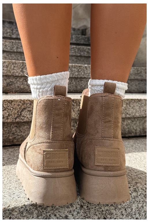 bottes de neige pour femmes avec plateforme Big Star UU274173 couleur sable