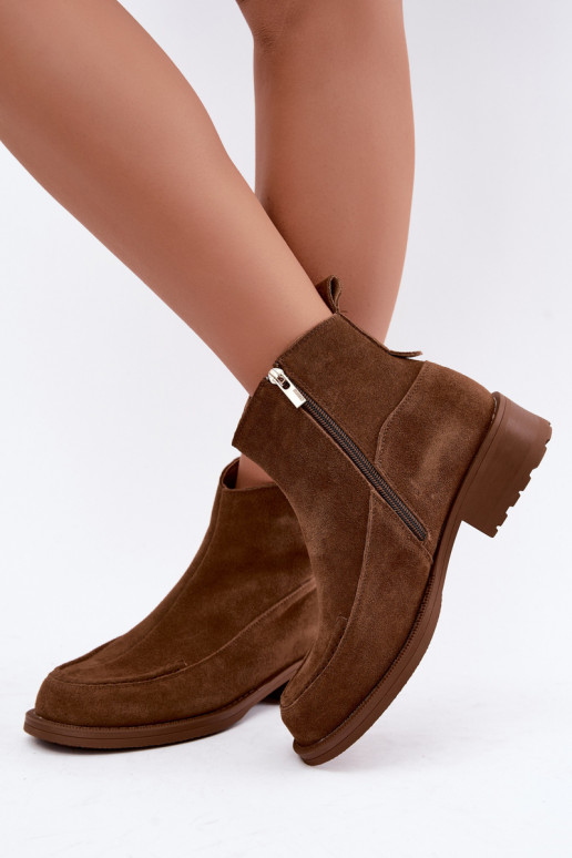 Bottes en daim pour femmes avec isolation Big Star UU274601 marron