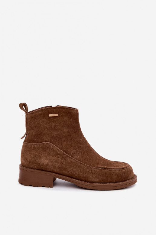 Bottes en daim pour femmes avec isolation Big Star UU274601 marron