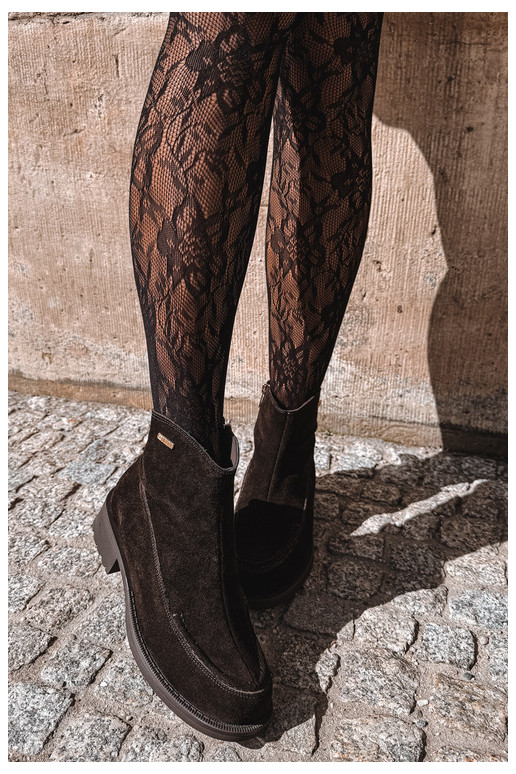 bottes isolées en daim naturel pour femmes Big Star UU274602 couleur chocolat