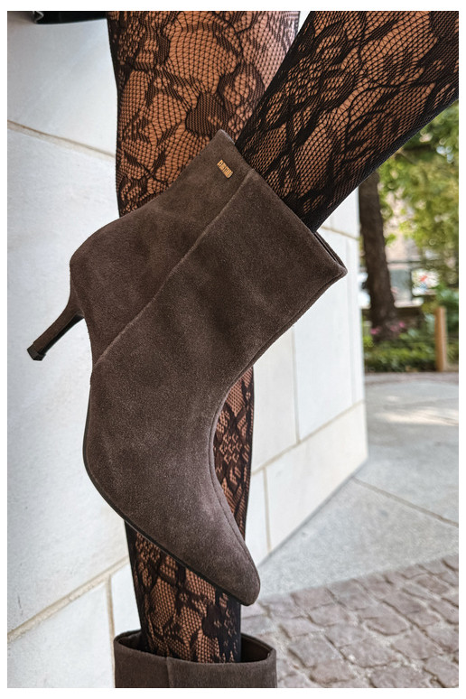 Bottes en daim avec talons fins et isolation, à enfiler Big Star UU274492 marron