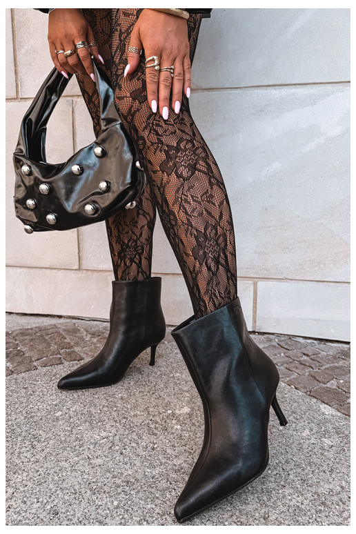 Bottines avec talons fins et isolation, à enfiler Big Star UU274494 noires