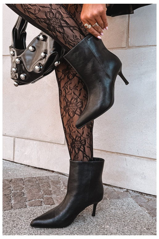 Bottines avec talons fins et isolation, à enfiler Big Star UU274494 noires