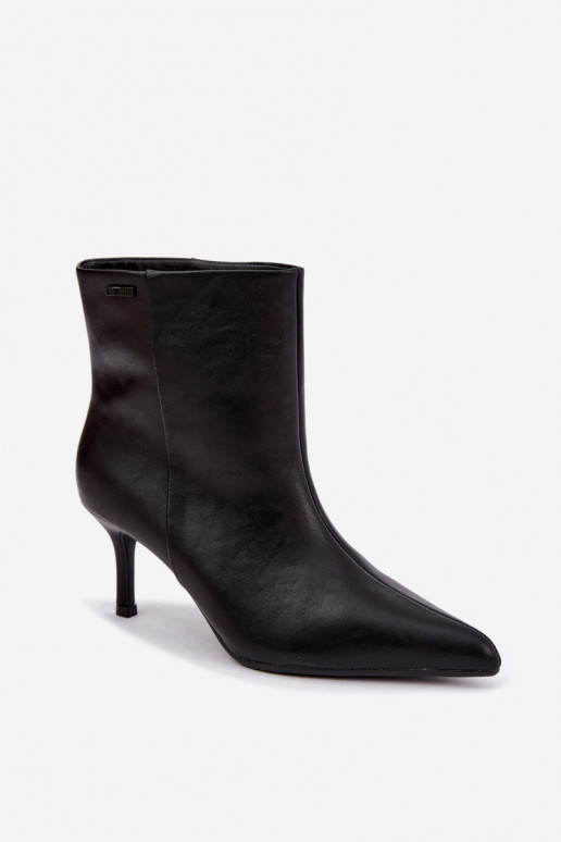 Bottines avec talons fins et isolation, à enfiler Big Star UU274494 noires