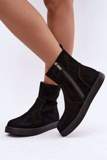 Chaussures en daim isolées pour femmes Tai turiciejka K7800-01 couleur noire 2